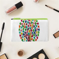 Tree Share Pieces Of The Puzzle Cosmetic Bag (xs) by Simbadda