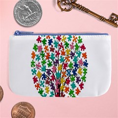 Tree Share Pieces Of The Puzzle Large Coin Purse by Simbadda