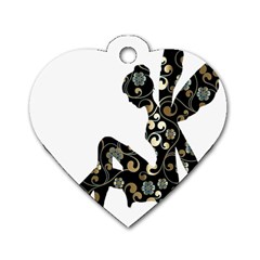 Fairy Fantasy Female Fictional Dog Tag Heart (two Sides) by Simbadda