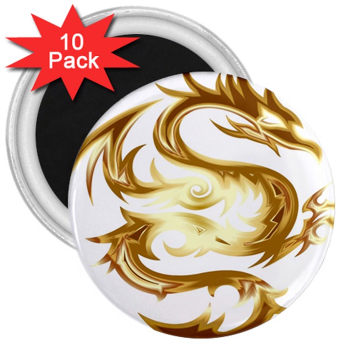 Dragon Animal Beast Creature 3  Magnets (10 pack) 