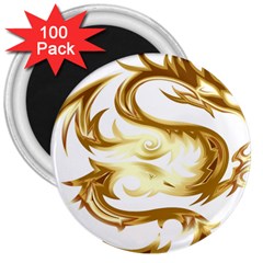 Dragon Animal Beast Creature 3  Magnets (100 pack)