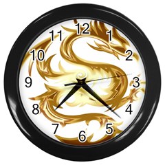 Dragon Animal Beast Creature Wall Clocks (Black)