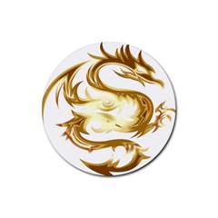 Dragon Animal Beast Creature Rubber Coaster (Round) 