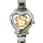 Dragon Animal Beast Creature Heart Italian Charm Watch Front