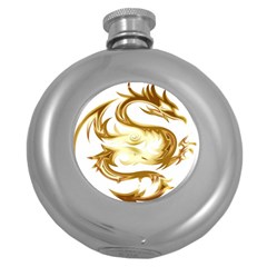 Dragon Animal Beast Creature Round Hip Flask (5 oz)