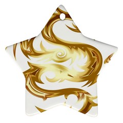 Dragon Animal Beast Creature Star Ornament (two Sides) by Simbadda