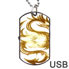 Dragon Animal Beast Creature Dog Tag Usb Flash (one Side) by Simbadda