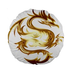 Dragon Animal Beast Creature Standard 15  Premium Flano Round Cushions