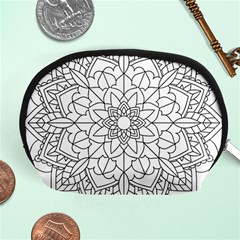 Floral Flower Mandala Decorative Accessory Pouches (medium)  by Simbadda