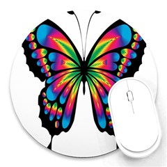 Abstract Animal Art Butterfly Round Mousepads by Simbadda