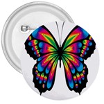 Abstract Animal Art Butterfly 3  Buttons Front