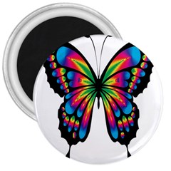 Abstract Animal Art Butterfly 3  Magnets by Simbadda