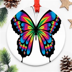 Abstract Animal Art Butterfly Ornament (round) by Simbadda