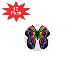 Abstract Animal Art Butterfly 1  Mini Magnet (10 Pack)  by Simbadda