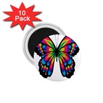 Abstract Animal Art Butterfly 1.75  Magnets (10 pack)  Front