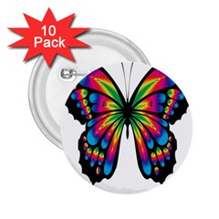 Abstract Animal Art Butterfly 2 25  Buttons (10 Pack)  by Simbadda