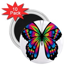 Abstract Animal Art Butterfly 2 25  Magnets (10 Pack)  by Simbadda