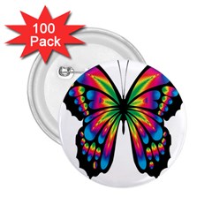 Abstract Animal Art Butterfly 2 25  Buttons (100 Pack)  by Simbadda