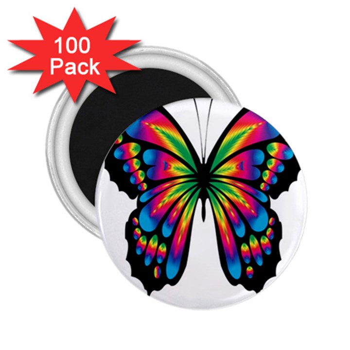 Abstract Animal Art Butterfly 2.25  Magnets (100 pack) 