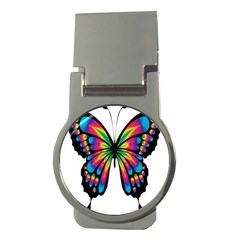 Abstract Animal Art Butterfly Money Clips (round)  by Simbadda