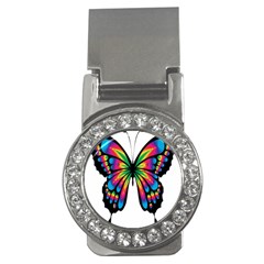 Abstract Animal Art Butterfly Money Clips (cz)  by Simbadda