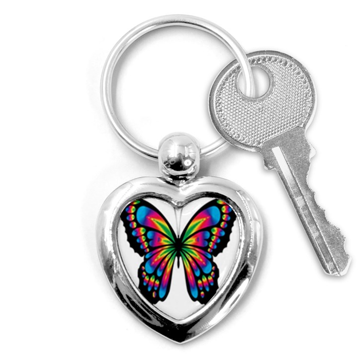 Abstract Animal Art Butterfly Key Chains (Heart) 