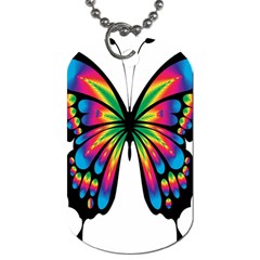 Abstract Animal Art Butterfly Dog Tag (one Side) by Simbadda