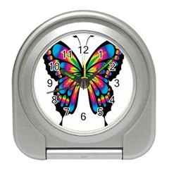 Abstract Animal Art Butterfly Travel Alarm Clocks by Simbadda