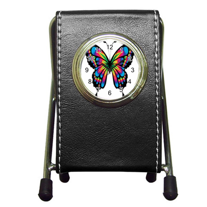 Abstract Animal Art Butterfly Pen Holder Desk Clocks