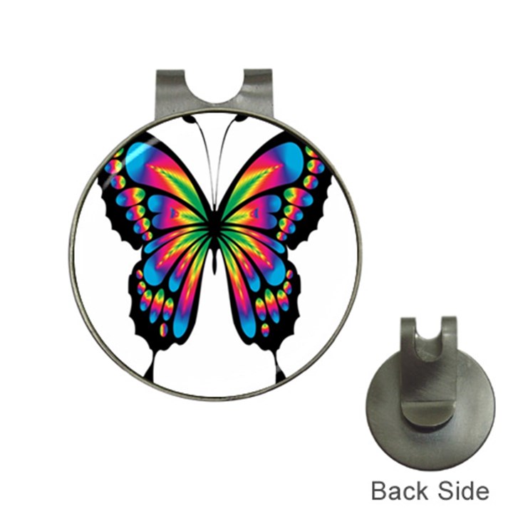 Abstract Animal Art Butterfly Hat Clips with Golf Markers