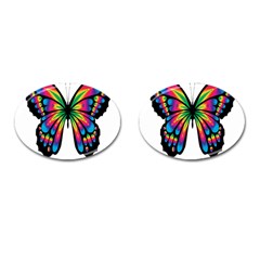 Abstract Animal Art Butterfly Cufflinks (oval) by Simbadda