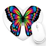 Abstract Animal Art Butterfly Heart Mousepads Front