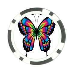 Abstract Animal Art Butterfly Poker Chip Card Guard by Simbadda