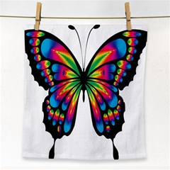 Abstract Animal Art Butterfly Face Towel by Simbadda