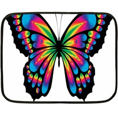 Abstract Animal Art Butterfly Fleece Blanket (mini) by Simbadda