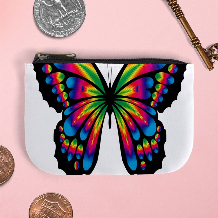 Abstract Animal Art Butterfly Mini Coin Purses