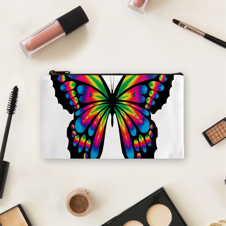 Abstract Animal Art Butterfly Cosmetic Bag (Small) 