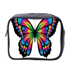 Abstract Animal Art Butterfly Mini Toiletries Bag 2-side by Simbadda