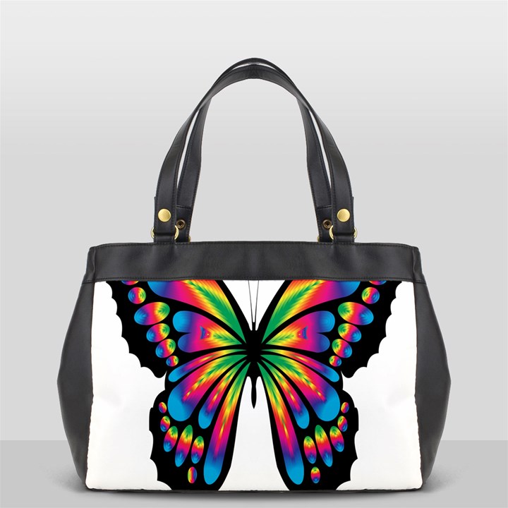 Abstract Animal Art Butterfly Office Handbags (2 Sides) 