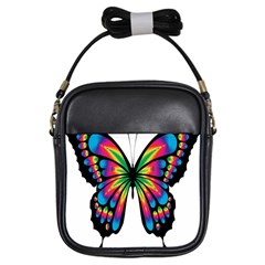 Abstract Animal Art Butterfly Girls Sling Bags by Simbadda