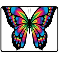 Abstract Animal Art Butterfly Fleece Blanket (medium)  by Simbadda