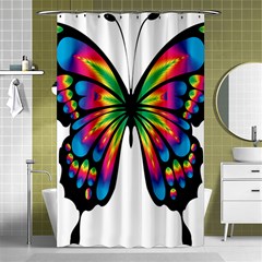 Abstract Animal Art Butterfly Shower Curtain 48  X 72  (small)  by Simbadda