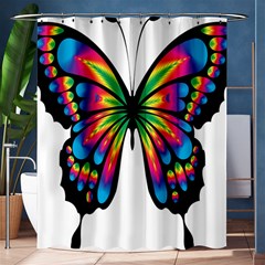 Abstract Animal Art Butterfly Shower Curtain 60  X 72  (medium)  by Simbadda