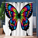 Abstract Animal Art Butterfly Shower Curtain 60  x 72  (Medium)  60 x72  Curtain