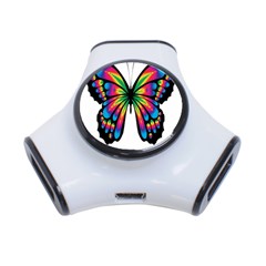 Abstract Animal Art Butterfly 3-port Usb Hub by Simbadda