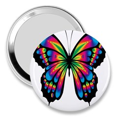 Abstract Animal Art Butterfly 3  Handbag Mirrors by Simbadda