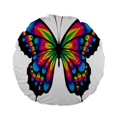 Abstract Animal Art Butterfly Standard 15  Premium Round Cushions by Simbadda