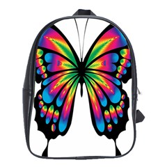 Abstract Animal Art Butterfly School Bag (xl) by Simbadda