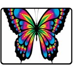 Abstract Animal Art Butterfly Double Sided Fleece Blanket (Medium)  58.8 x47.4  Blanket Front