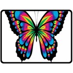 Abstract Animal Art Butterfly Double Sided Fleece Blanket (Large)  80 x60  Blanket Back